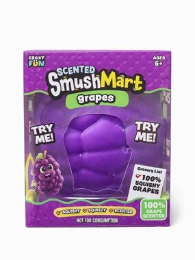Jumbo Scented Smush Mart Grapes Squishy Toy - Purple